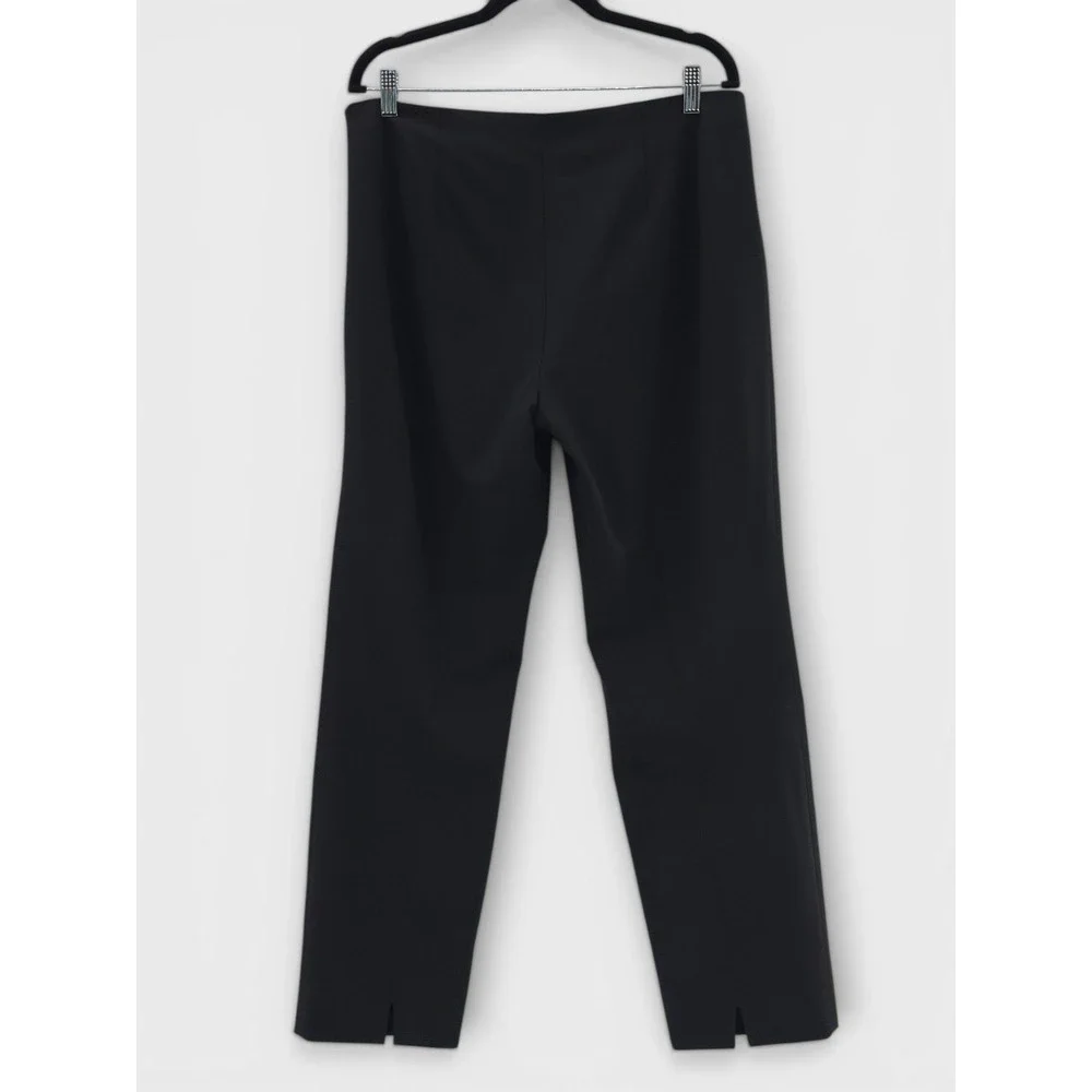 Elie Tahari Virgin Wool Blend Dress Pants Black Straight Leg Size 14 Career Chic - Picture 2 of 11